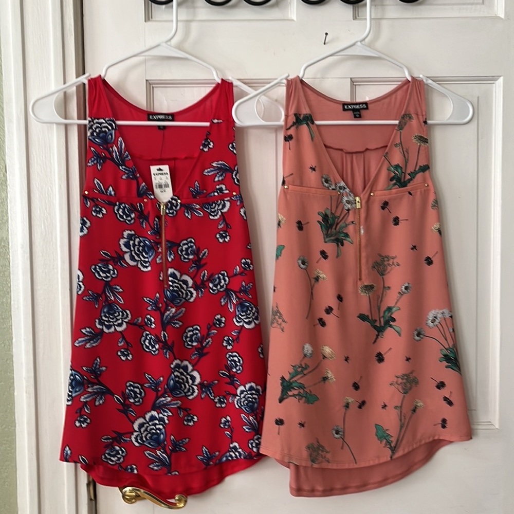 2 Express sleeveless tops